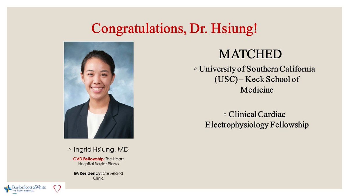 📣 We’d like to congratulate one of our own electrifying fellows on matching into electrophysiology at @KeckMedicineUSC! Congratulations @IngridHsiungMD! ⚡️⚡️#EPmatch #EPeeps