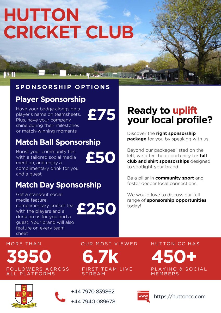 Hutton1864's tweet photo. Tonight we are celebrating the past year of cricket at Hutton.

If you would like to support us next year then please get in touch! https://t.co/6t2fyKG6Vh