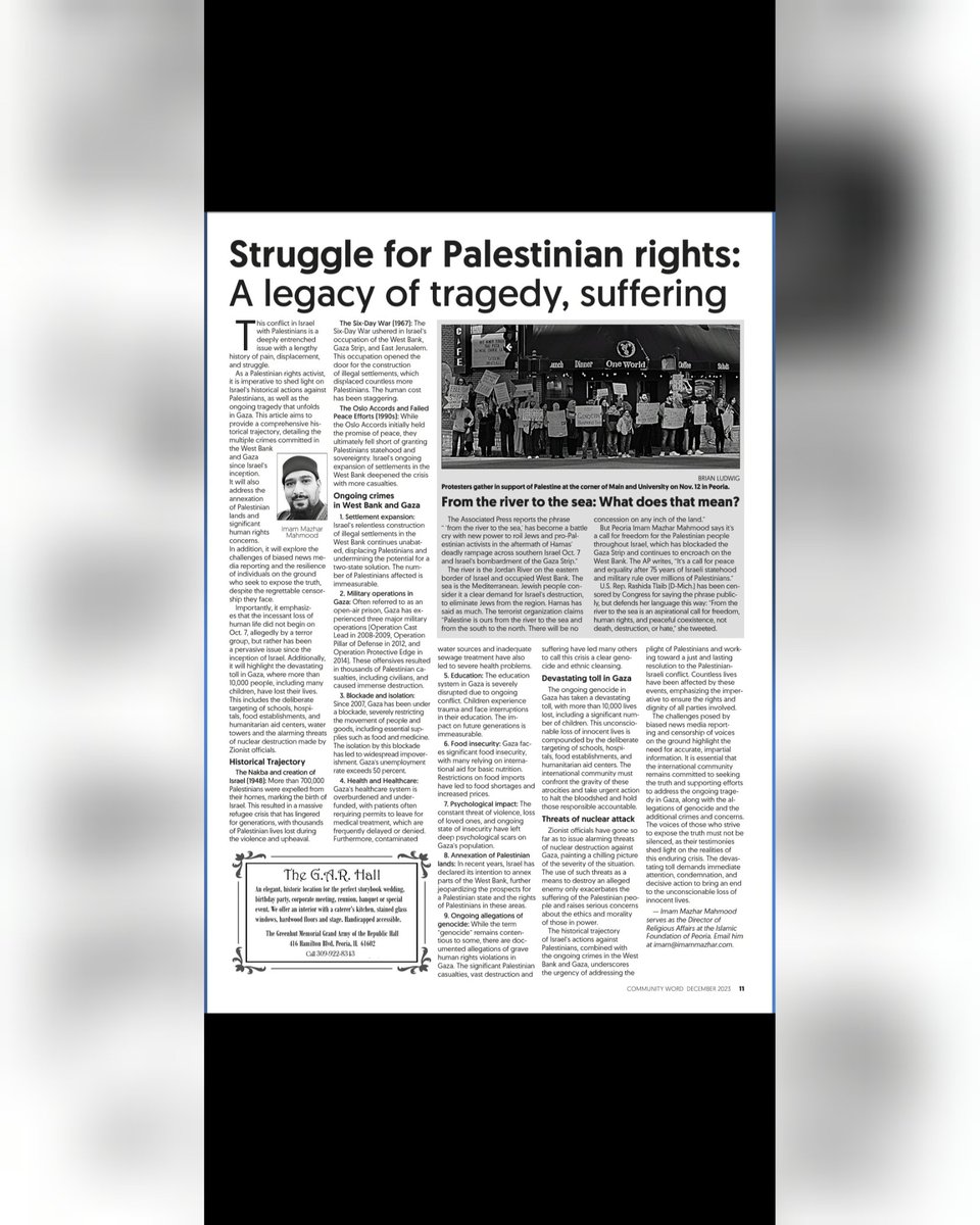 🌍✊ My humble contribution to this month's edition of "The Community Word," titled "struggle for palestinian rights: a legacy of tragedy and suffering," is shared with the hope that it raises awareness and fosters understanding.   🤝🇵🇸 #palestinianrights