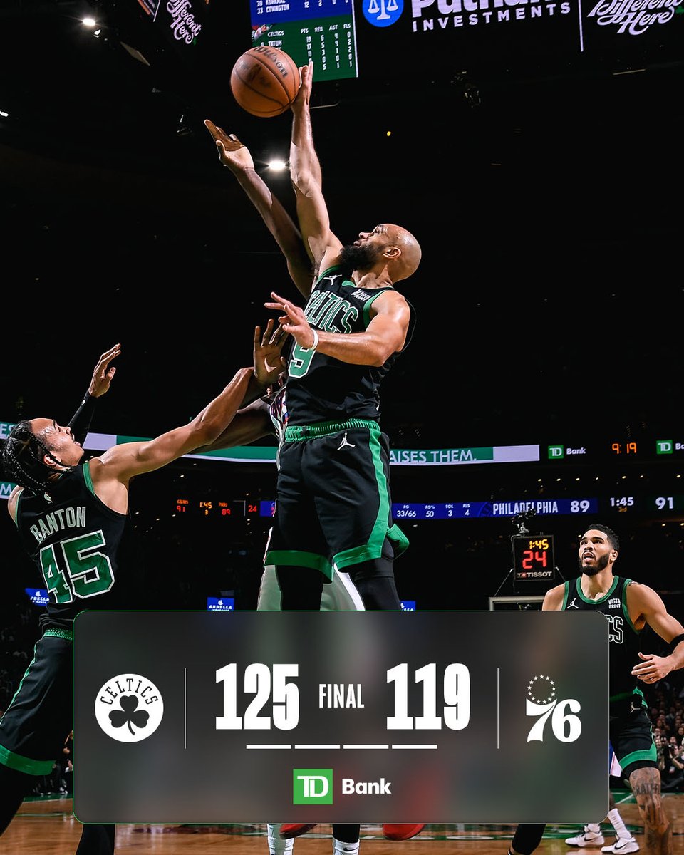 Live stream: 76ers 119, Celtics 125