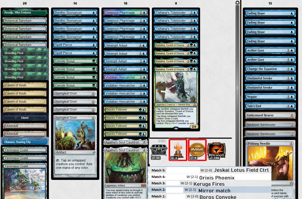 PTBench's tweet photo. Another Pioneer 🏆this time with combo feesh. Very fun archetype https://t.co/h0AzFPKXAD