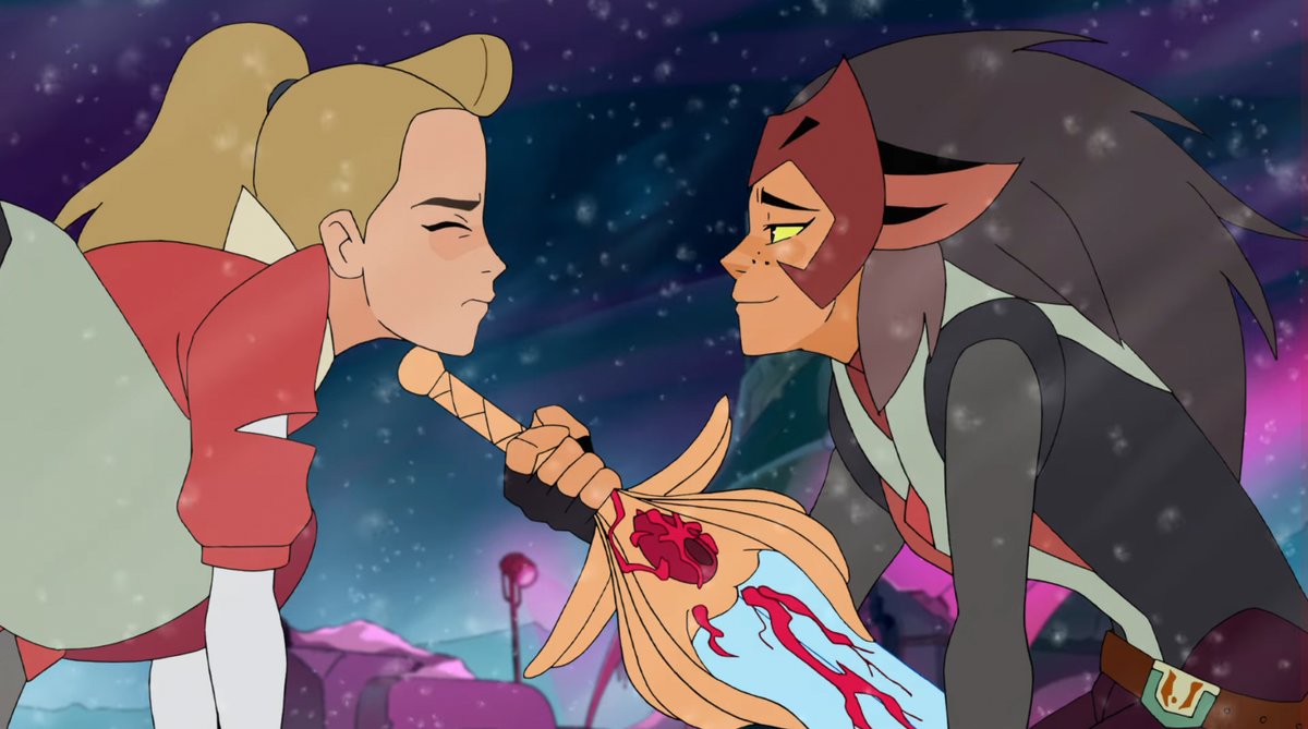 spop_caps's tweet image. Coming out of hiatus for just one day to wish @sapphicswrld the happiest of birthdays!! 💜
Here are two of her fav caps as a treat for everyone.
Say happy birthday and thank you to vivi for some classic catradora back on the tl!!!
