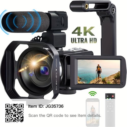 Handheld Camera With 32GB Card And Microphone - 4K 60fps Video Resolution, 4800M Photo Resolution, 16x Digital Zoom, 3.0-inch Touchscreen, WiFi, Rotating Screen - Perfect For Vlogging And Content Creation. #4k #HighQuality #Camera
 share.temu.com/sTgeI7lt5CA