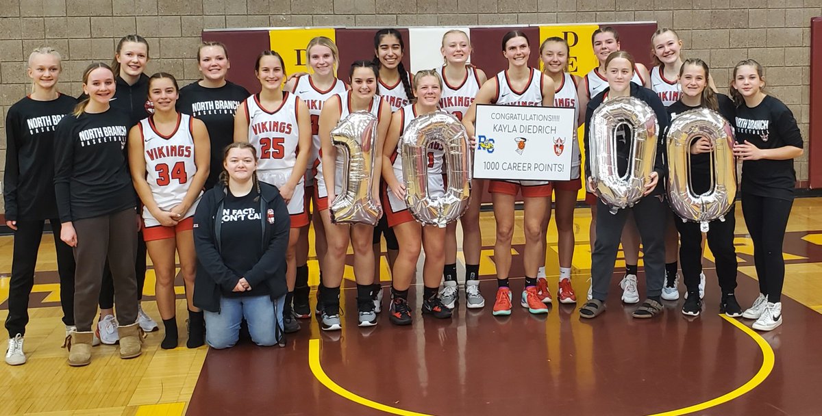 RCTigersAD's tweet image. Kayla Diedrich reached the 1,000 point milestone tonight! Kayla spent her first 3 varsity years playing as a Tiger and is finishing her basketball career as a Viking in our newly formed co-op. Congratulations Kayla!