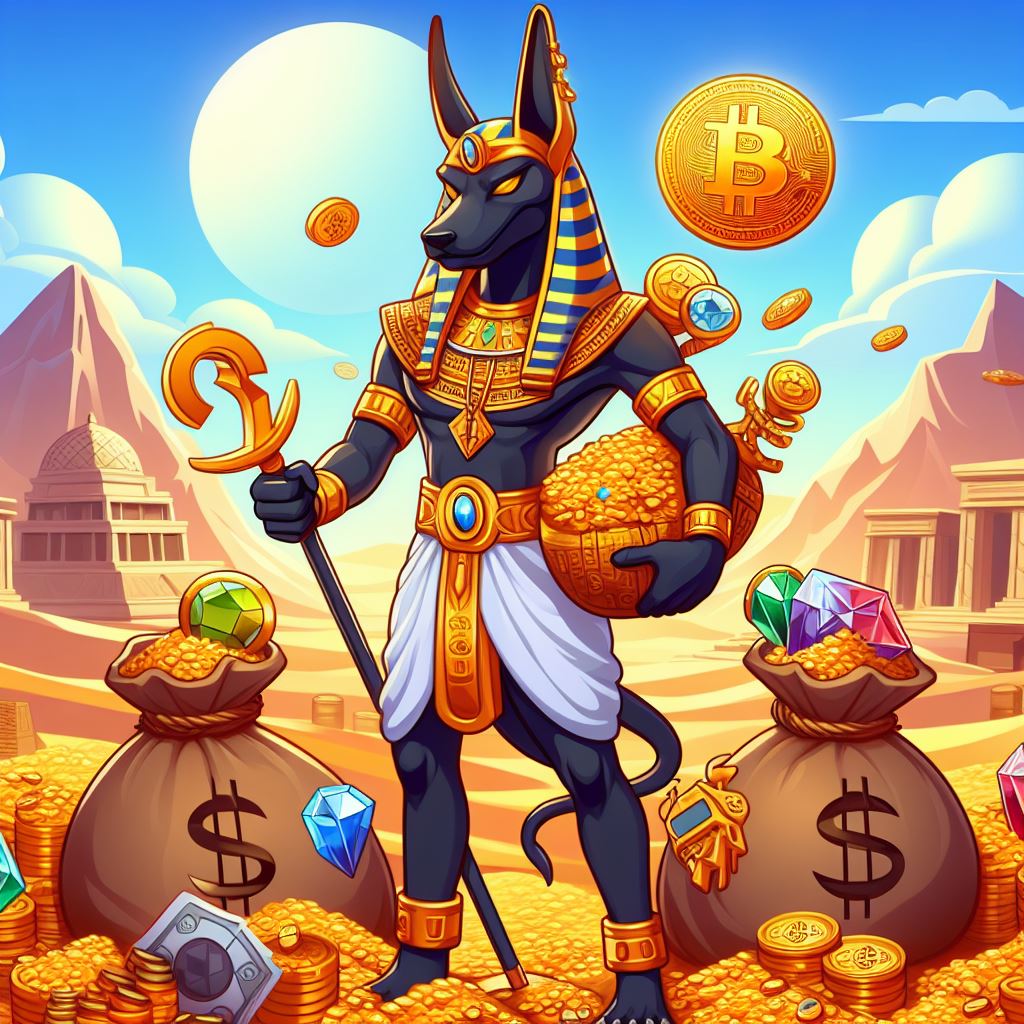 AnubisCoin's tweet photo. Anubis, the Egyptian god of wealth, surrounds himself with unparalleled opulence: glittering gold, precious gems. This is the vision of prosperity that our new cryptocurrency embodies! Join Anubis Coin and be part of the legacy of abundance. 💎🔱✨ #AnubisCoin #AnubisCoinSwap #AC https://t.co/bTKzSnpthk