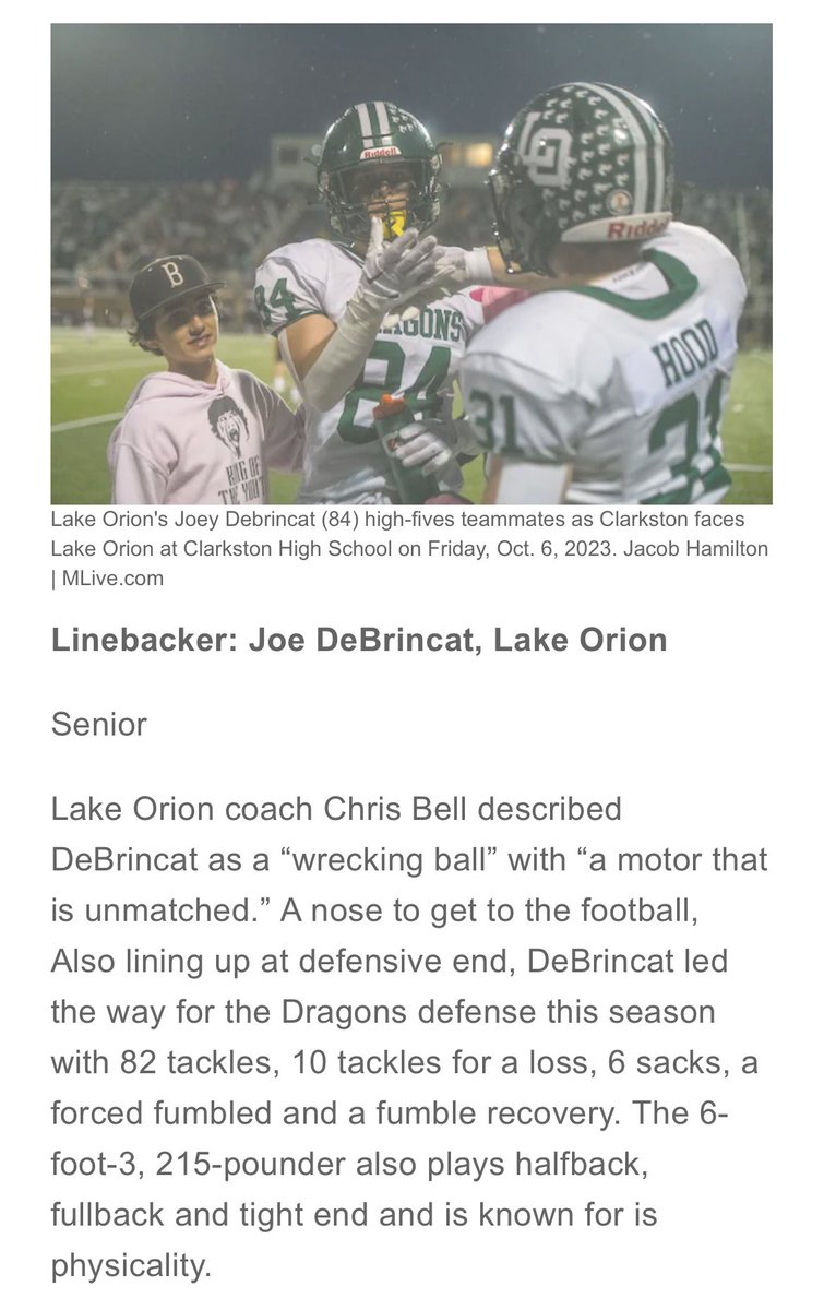 Joey DeBrincat 🦦 (@joey_debrincat) on Twitter photo Thank you <a href="/MLiveSports/">MLive Sports</a> for the Mention!!! 🐉#DREAMTEAM <a href="/LodragonsF/">@lodragons_football</a> <a href="/lohsathletics/">Chris Bell LO Athletics</a> <a href="/RisingStars6/">Rising Stars Academy</a> <a href="/TheD_Zone/">The D Zone</a> <a href="/247Sports/">247Sports</a>
mlive.com/highschoolspor… Thank you <a href="/MLiveSports/">MLive Sports</a> for the Mention!!! 🐉#DREAMTEAM <a href="/LodragonsF/">@lodragons_football</a> <a href="/lohsathletics/">Chris Bell LO Athletics</a> <a href="/RisingStars6/">Rising Stars Academy</a> <a href="/TheD_Zone/">The D Zone</a> <a href="/247Sports/">247Sports</a>
mlive.com/highschoolspor…