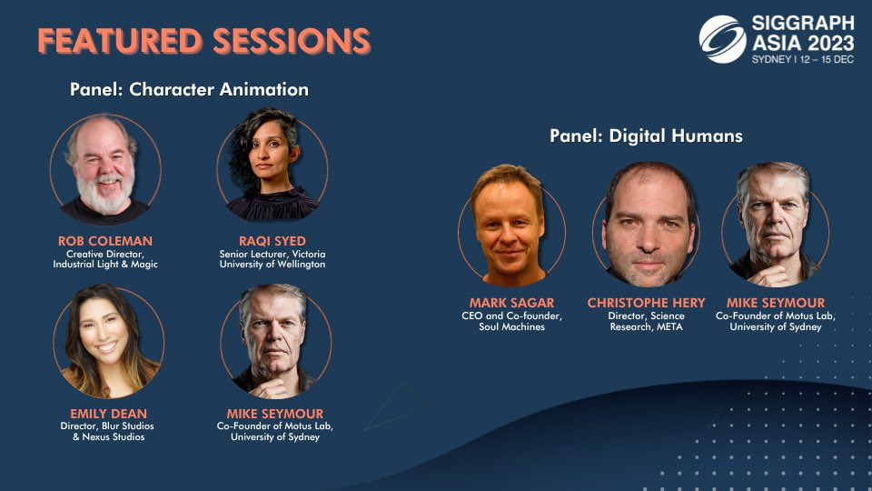 SIGGRAPHAsia's tweet photo. 🌟 Curious about the keynotes &amp; featured sessions at #SIGGRAPHAsia2023? 🎤✨ Explore must-attend sessions here: https://t.co/0YiT8duUZv… Time's ticking – less than 2 weeks left! ⏰🎟️ Secure your tickets now! 👉 https://t.co/NLNR6J1TB7 https://t.co/nCNPnAFmuM
