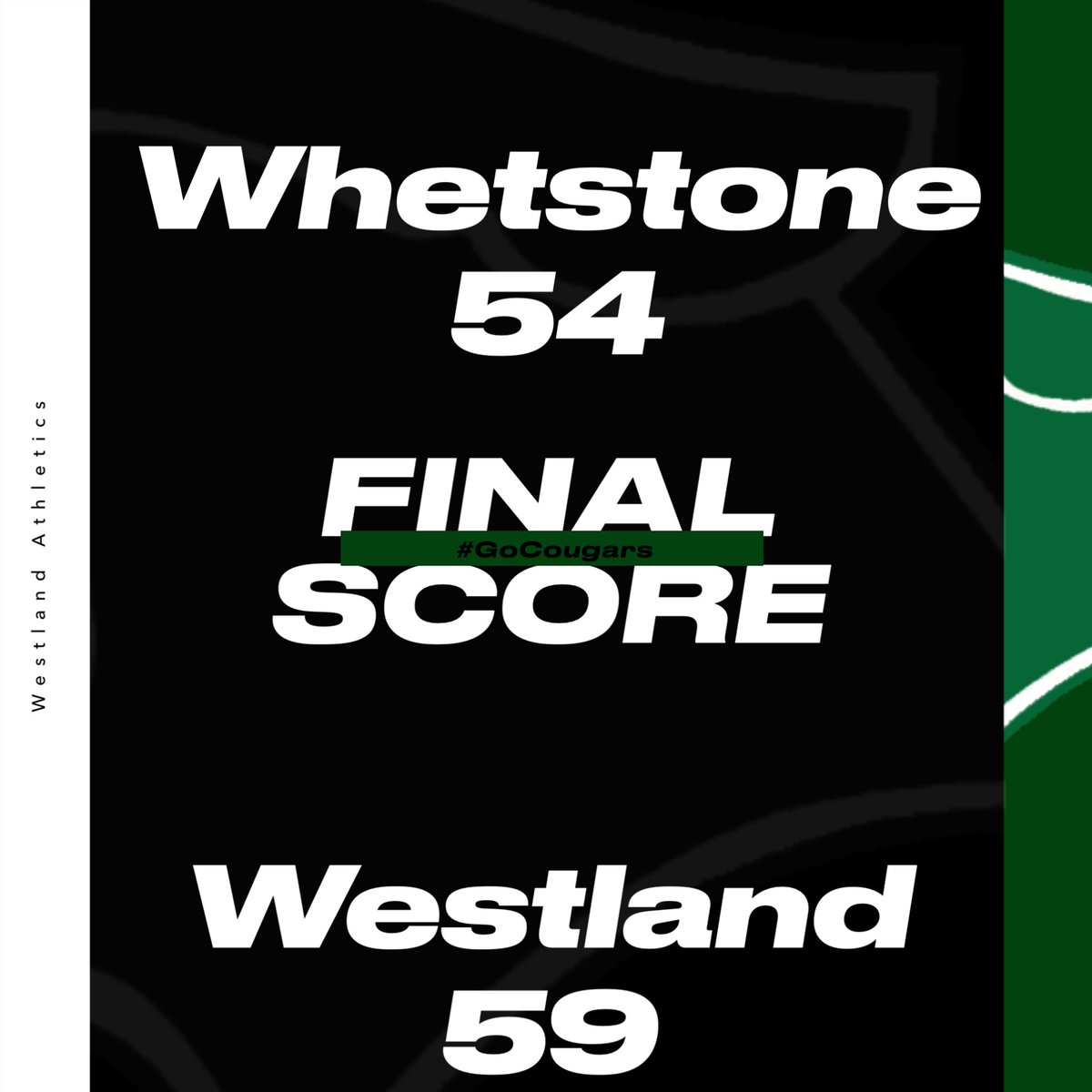 Joel Jackson gets his first head coaching win! Cougars 59 , Braves 54. #GoCougars