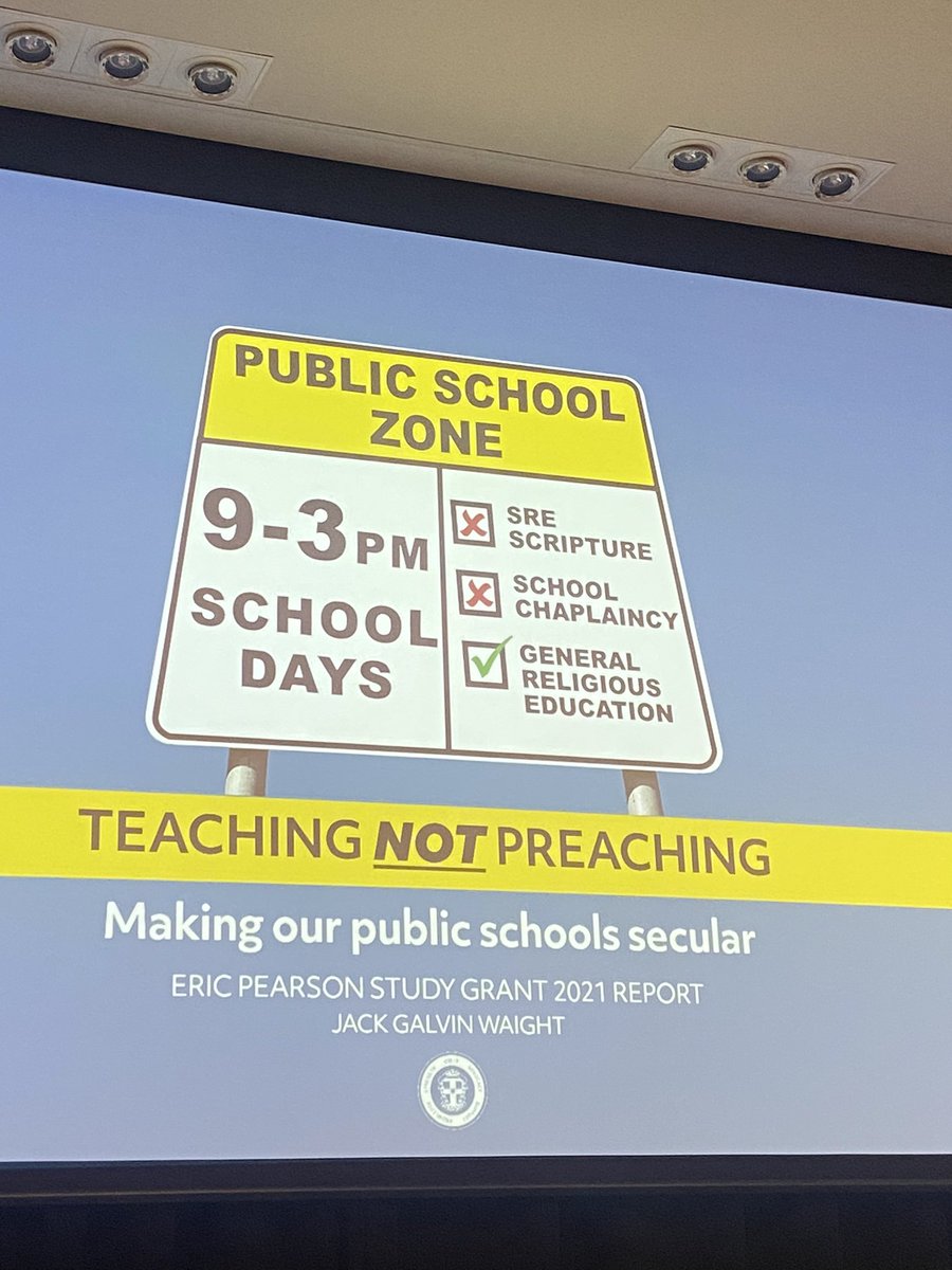 Teachers not preachers
Religious Instruction by preachers is a private matter and should be available if needed outside school hours as is the case in Vic
#SecularismAU