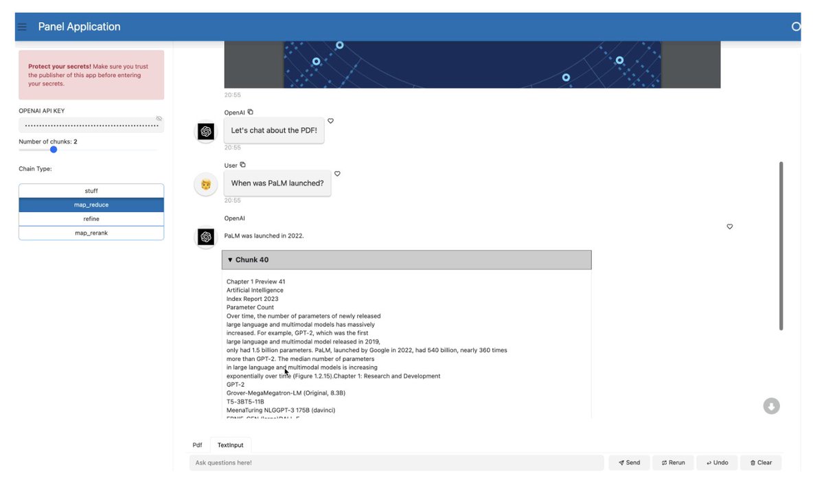LangChain (@langchainai) on Twitter photo 🛖Building a Retrieval Augmented Generation Chatbot
If you are looking to learn how to build an end-to-end app to allows users to talk with their PDFs, check out this from <a href="/sophiamyang/">Sophia Yang, Ph.D.</a>
It covers:
📃Ingestion
🧠Prompting
🖼️Frontend
Blog: sophiamyang.medium.com/building-a-ret… 🛖Building a Retrieval Augmented Generation Chatbot
If you are looking to learn how to build an end-to-end app to allows users to talk with their PDFs, check out this from <a href="/sophiamyang/">Sophia Yang, Ph.D.</a>
It covers:
📃Ingestion
🧠Prompting
🖼️Frontend
Blog: sophiamyang.medium.com/building-a-ret…