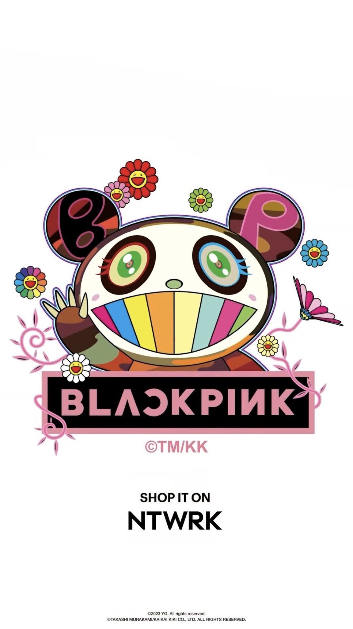 New LIMITED BLACKPINK X TAKASHI MURAKAMI Black Color Bomber