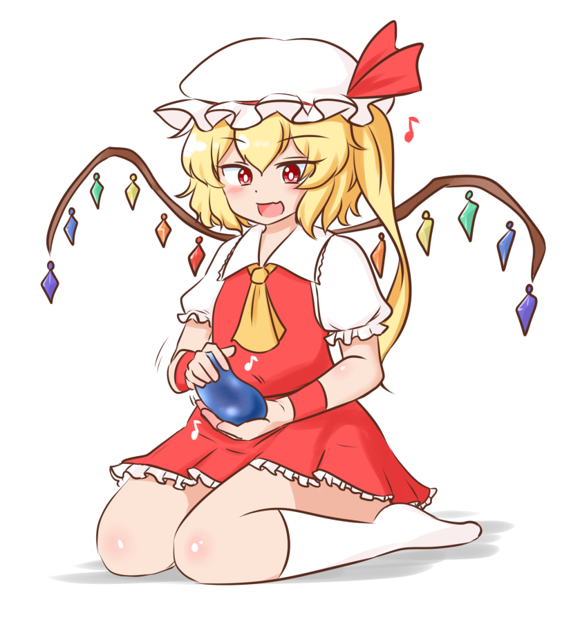 フランドール・スカーレット 「リクエストで描きました ナマコを愛でるフランちゃん(?) 」|いすぃのイラスト