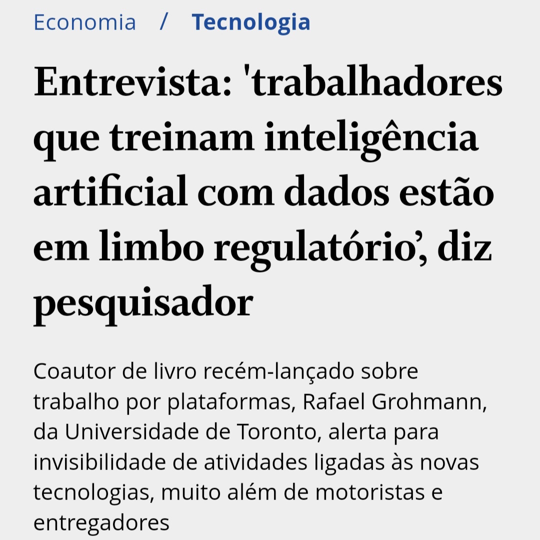 Entrevista para O Globo oglobo.globo.com/economia/tecno…