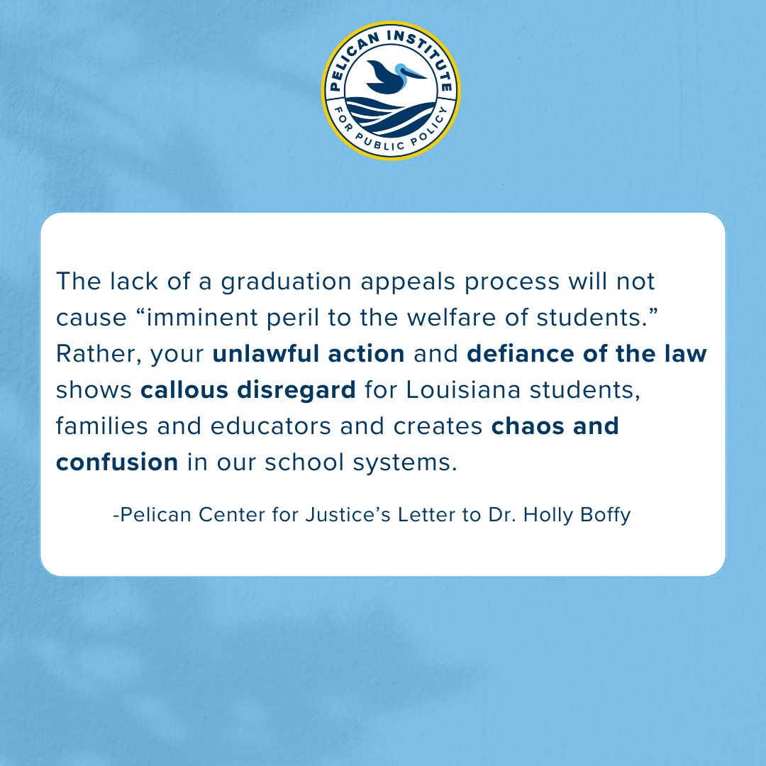PelicanInst's tweet photo. Illegitimate Emergency Powers + Undermining Academic Standards = NO #louisiana #louisianalegislature #louisianabese #education https://t.co/AUv22ncU00