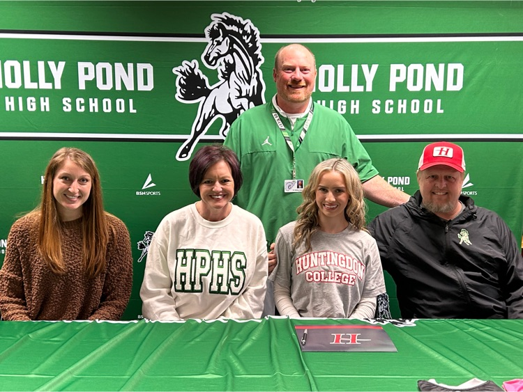 HollyPondHigh's tweet photo. Congratulations to Maycie Black for signing her NLI to continue her academic and athletic career at Huntingdon College! IT'S A GREAT DAY TO BE A BRONCO!! https://t.co/lNfyS34bbS