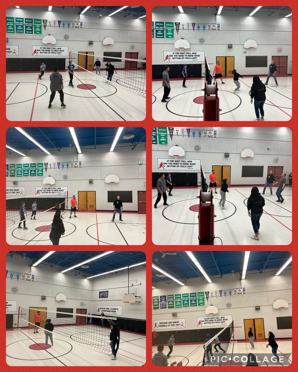 Fun game of teachers vs students! Great way to end off the week! 🏐 <a href="/FrCWSullyDPCDSB/">Father C.W. Sullivan</a>