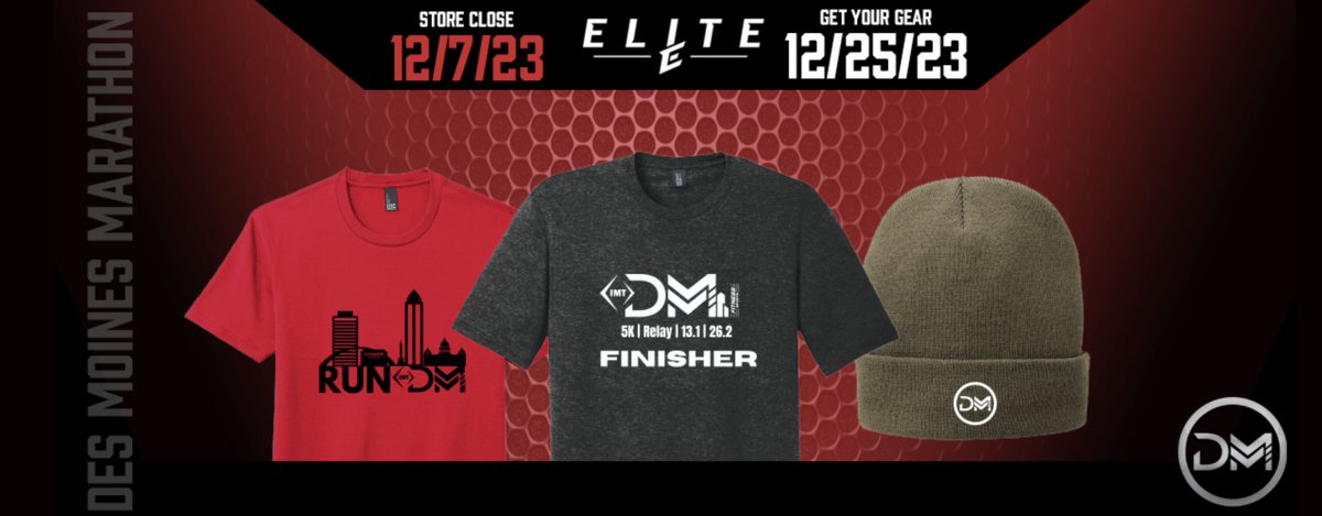 🚨ATTENTION🚨 for 1 week only! We’re having a flash sale on our apparel from the IMT Des Moines Marathon!! The sale starts today and goes until next Friday morning!!!! 
Shop Now! stores.teamelitesports.com/des_moines_mar…  
#dsm #marathion #runiowa #imtmarathon #imt