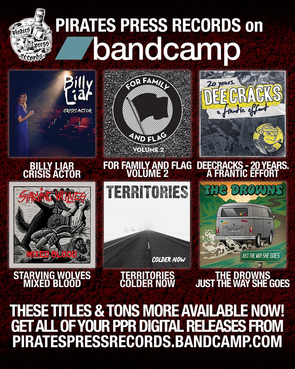 piratespress's tweet photo. It's #BandcampFriday! Head to @Bandcamp to check out the digital offerings and vinyl for sale from all your
@piratespress faves!

https://t.co/nlNZ9iWnRH https://t.co/9YNNaCuNPd