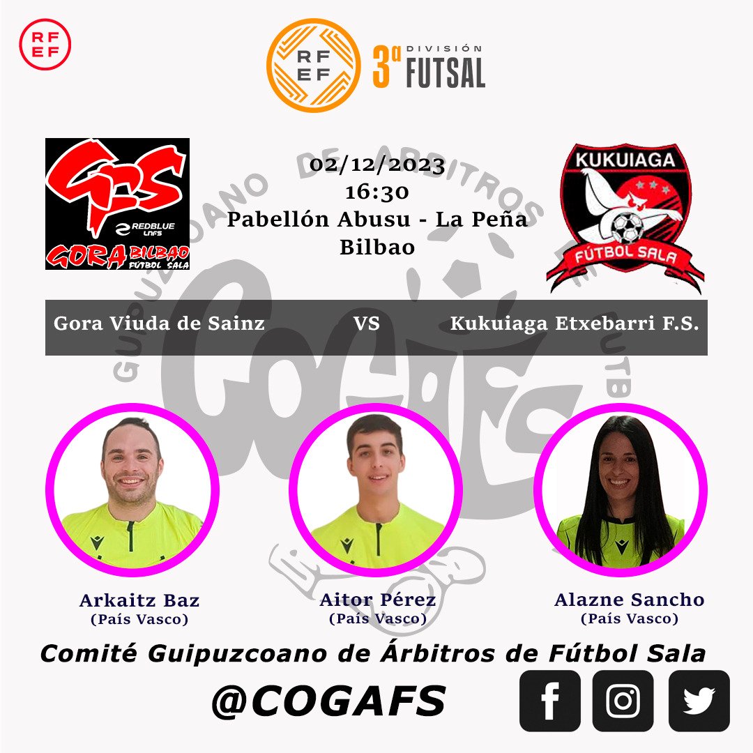 CoGAFS's tweet photo. 📄 Designaciones | 3ª División

#futsal #aretofutbola #futsalreferee #referee #arbitro #arbitra #ctafs #rfef #quenotelocuenten #cogafs https://t.co/BabMUs9UtY