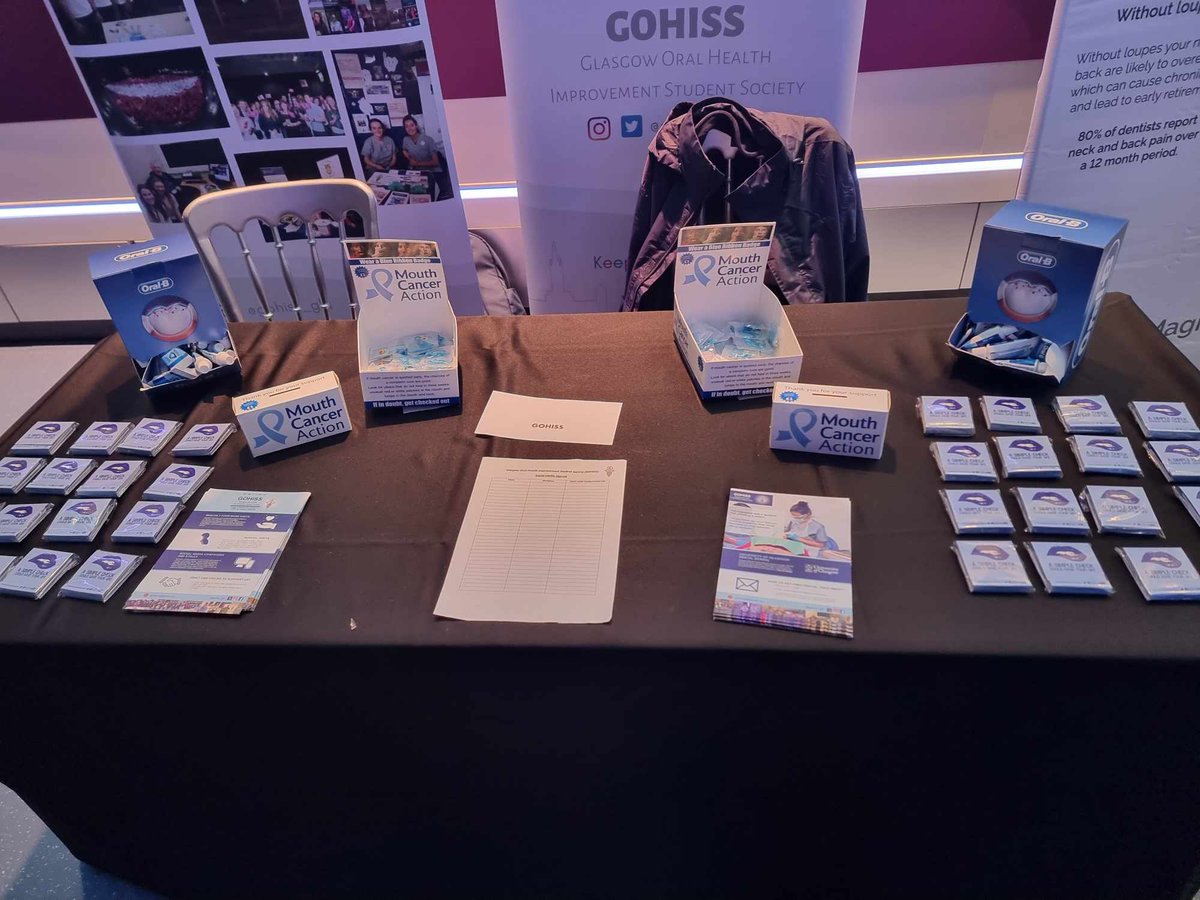 GOHISS (@gohiss_gla) on Twitter photo GOHISS volunteers ran a stall at this years CGDent study day 2023 to raise awareness of what our society does and how we raise awareness of good oral hygiene and improve oral health in Glasgow⭐️
#gohiss #keepingglasgowsmiling <a href="/UofGDental/">UofGDentalSchool</a> <a href="/UofGdentsoc/">Glasgow Dental Student Society</a> GOHISS volunteers ran a stall at this years CGDent study day 2023 to raise awareness of what our society does and how we raise awareness of good oral hygiene and improve oral health in Glasgow⭐️
#gohiss #keepingglasgowsmiling <a href="/UofGDental/">UofGDentalSchool</a> <a href="/UofGdentsoc/">Glasgow Dental Student Society</a>