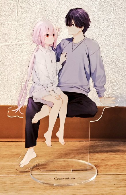 ちなみにですが、以前投稿した凸凹夫婦の二人が20cmのアクスタになりました😊でかい～😊FANBOX会員様限定で抽選会をやる予定です。よければどうぞ～ 