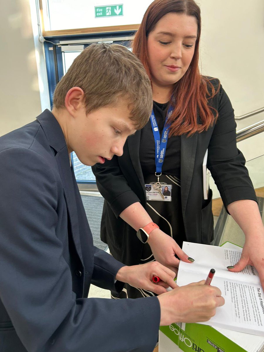 PATCarletonHigh's tweet photo. DJ in Year 10 is officially an author! Well done to DJ, who got his short story published in Young Writers: Unsolved @YoungWritersCW Miss Smith was so proud she got her very own signed copy. #excellence https://t.co/KfOPxvU841