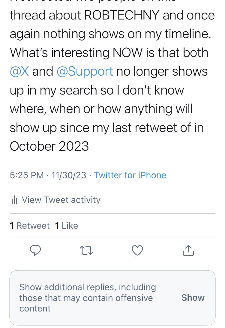 KeMaKoMom's tweet photo. @graham44th @X @Support TY. Do you know, yours and everyone who responded is covered up under and I had to click and said ok to open before I can see your responses. See attached. This is what I see until I click on the message pertaining to offensive response. Yours and 3 others are grayed out. https://t.co/EcQekKSMvC