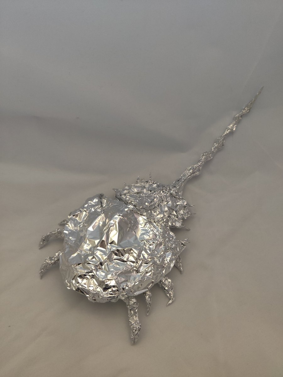 Horseshoe Crab - Aluminum Foil Sculpture
#foil #sculpture #art #fanart #horseshoecrab #crab #sealife #seaanimal