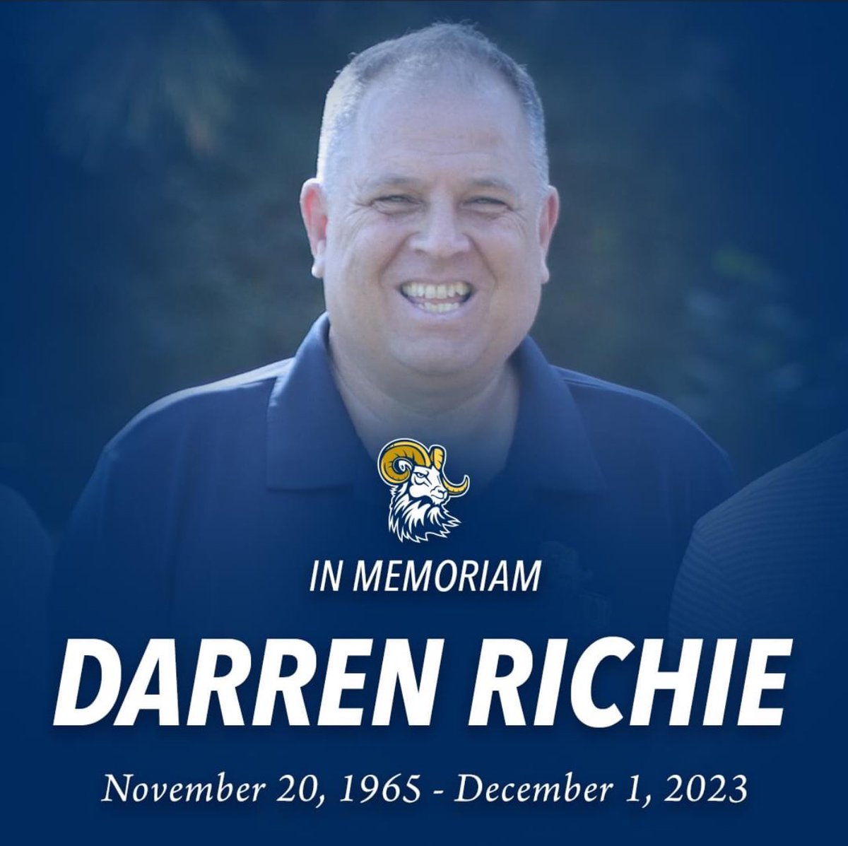 CIURamsSoftball's tweet photo. Heartbroken 💔 Thank you for your selfless leadership as our Athletic Director. We all know how to love each other, love Jesus and strive for excellence better because of you. If you get to play slowpitch in heaven, you’d better hustle around the bases with those new knees! https://t.co/infHzf7Bzh