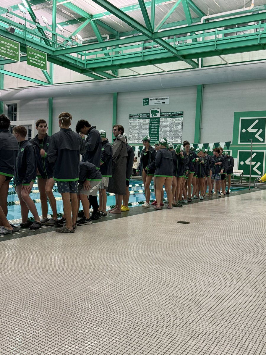 MayfieldSports's tweet photo. Mayfield Swimming &amp; Diving taking on Kenston in the season opener. 

Go Cats! https://t.co/gAvVarGkb0