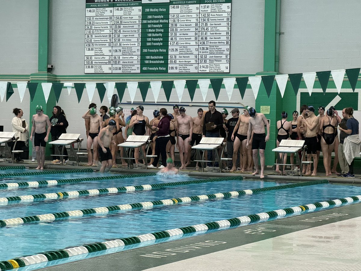MayfieldSports's tweet photo. Mayfield Swimming &amp; Diving taking on Kenston in the season opener. 

Go Cats! https://t.co/gAvVarGkb0