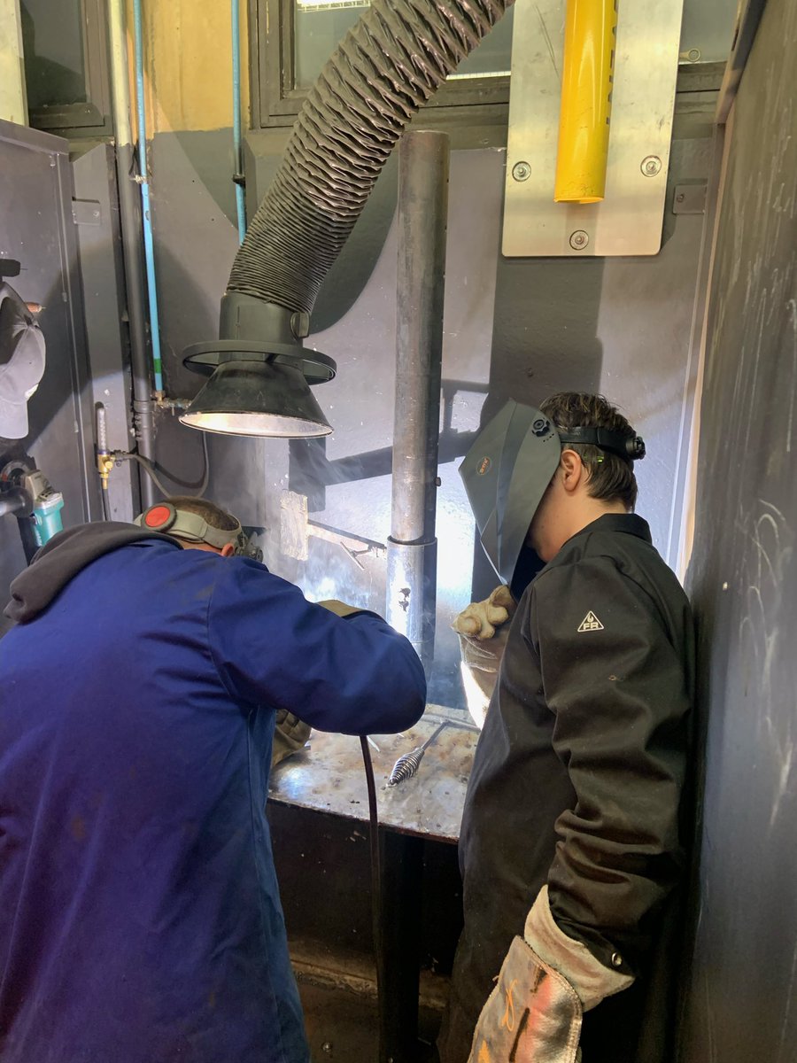 Huge thanks are in order to Doug and Rob from BGM Metalworks in Kingston!!  They stopped in with a big stack of pizzas and provided some after school training for BSS students attempting the CWB weld test next week!  Great experience!