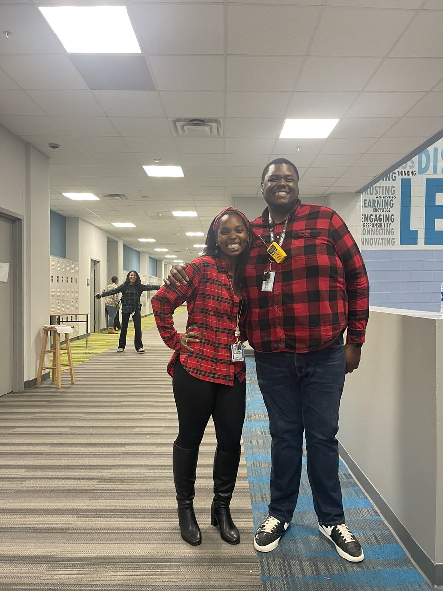 Mad about Plaid!! tWinning with @MrPMReed and @Serna_teacher jumped in too! @SJHCats Great Day to be a Sabercat