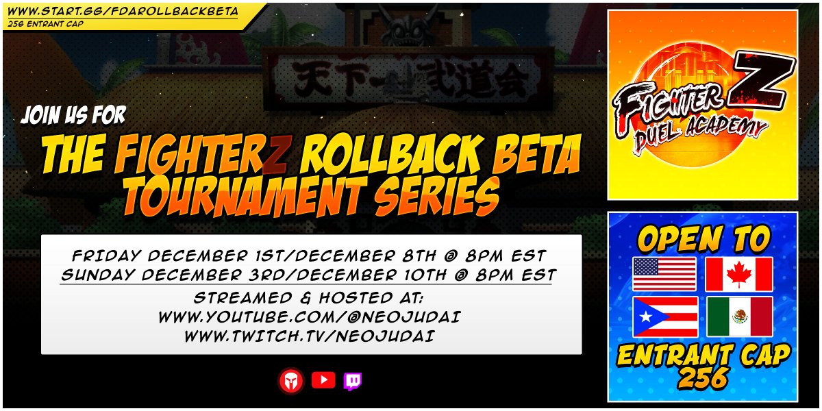 NeoJudai's tweet photo. Just reminding everyone that there is about AN HOUR left to signup for FighterZ Duel Academy RB NA #1! 

Happening at 8pm EST! 

Signup: https://t.co/5jT1a0XDvH

Matcherino: https://t.co/FVmKDy1gN8

#DBFZ signup now! https://t.co/YUkpfCwdFD