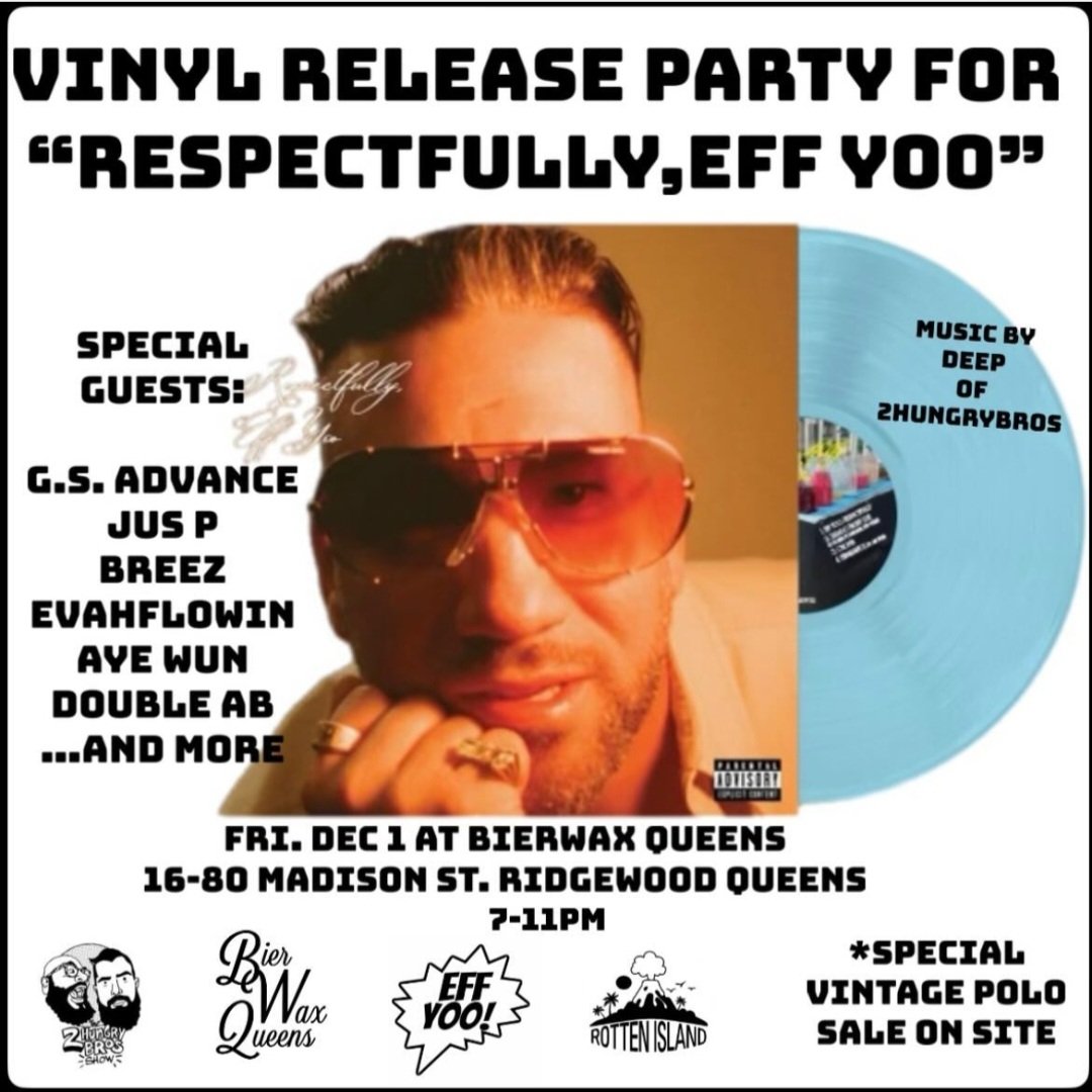 <a href="/OGeffyoo/">Eff Yoo</a> <a href="/deep2hb/">Pendejo</a> IF YOU SEE THIS BAG AT @bierwaxqueens TONIGHT 7PM-11PM, ITS ME AND CAME TO SHOW MY LOVE AND SUPPORT AT THE ALBUM RELEASE PARTY!!!

SALUTE!!!

GO GET YOUR COPY OF THEIR NEW ALBUM "RESPECTFULLY"

ihadanaccident.bandcamp.com/album/respectf…

#EFFYOO #DEEP #RESPECTFULLY