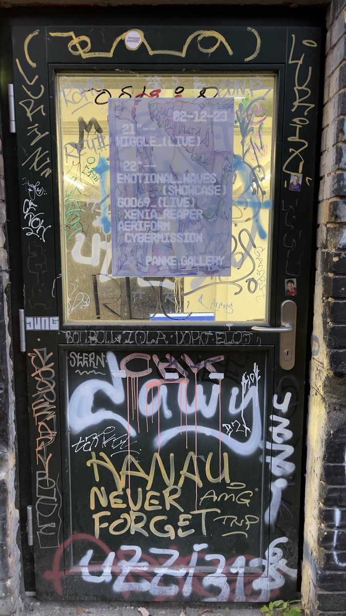 PankeGallery's tweet photo. Unsound – the Shape of Sound
solo show by Gil Kuno
https://t.co/nFKYY5OYCs
➠ opening: @PankeGallery, Saturday, 2 December 2023 at 7 pm
+ Wiggle Band at 9 pm
& Emotional Waves #SoundNight at 10 pm
https://t.co/NGqBIQCOKo
Welcome! https://t.co/u4afFwRdu8