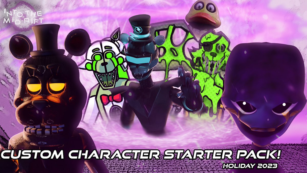 MidRift_FNAF's tweet photo. The ENDLESS update will come with the NEW option to add in custom skins in custom night, and along with that new addition we will be releasing a special custom character starter pack featuring 6 new skins for you to use! Coming soon! https://t.co/YTwjaKG7Zv