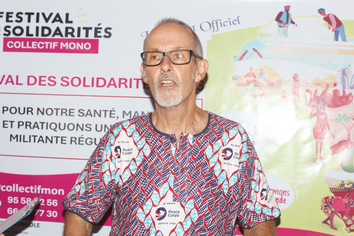 aroukayat's tweet photo. Merci à Iréné TOSSOU et aux volontaires dévoués du @corps de la paix, Kevin A. et Erika R., pour leur expertise précieuse en santé et agriculture durable. 🌱💚 "Mangeons sain et pratiquons une activité militante régulière pour notre santé!" 🥗 #SolidaritéAuBénin
 #Festisol2023 https://t.co/caoHLtk5Za