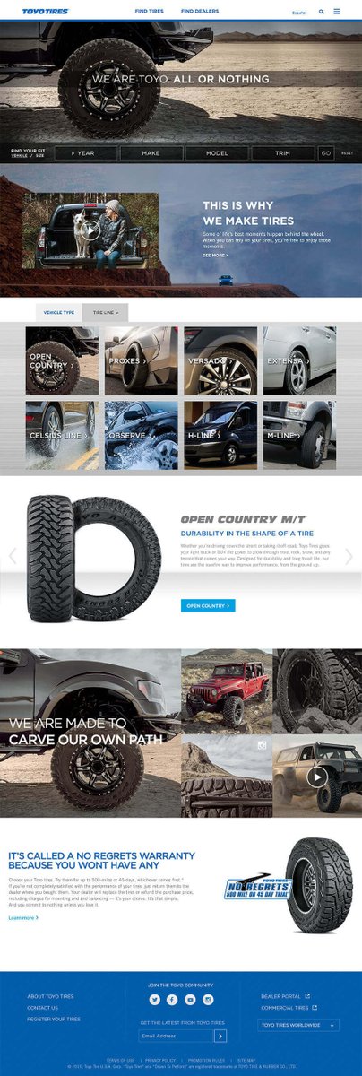 DCGONE_'s tweet photo. Struggling to compete online? Discover how The Agency at DCG ONE propelled Toyo Tires to success with a high-performance website, including a revolutionary tools. Drive your brand forward with innovative concepts, UX, design, SEO, and ongoing improvements. https://t.co/MFrEHJezsh https://t.co/8HPBNBsyEw
