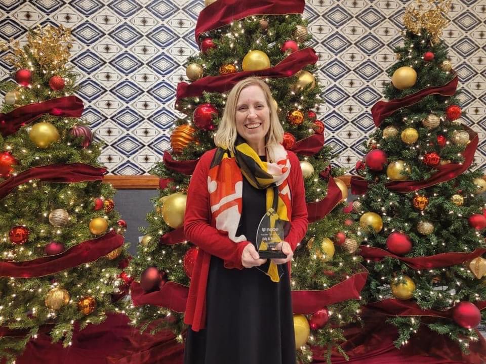 CTECharles's tweet photo. @McDonoughHS’s Kelly Bryant was awarded the “Teachers Turn the Key” scholarship to attend the National Association of Agricultural Educators (NAAE) convention in Phoenix! Ms. Bryant’s award displays her dedication to #TeachAg and the CASE: Natural Resources CTE pathway. #naae23 https://t.co/dhtY3MHI4k