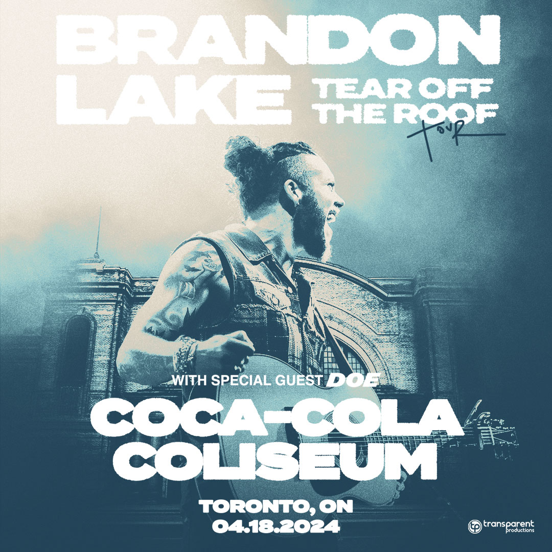 PRESALE ON NOW: @Brandonlake is bringing the Tear Off The Roof Tour to Coca-Cola Coliseum on April 18 🤍 Get your tickets now with code ROOF 🎟 bit.ly/3R82Xyh