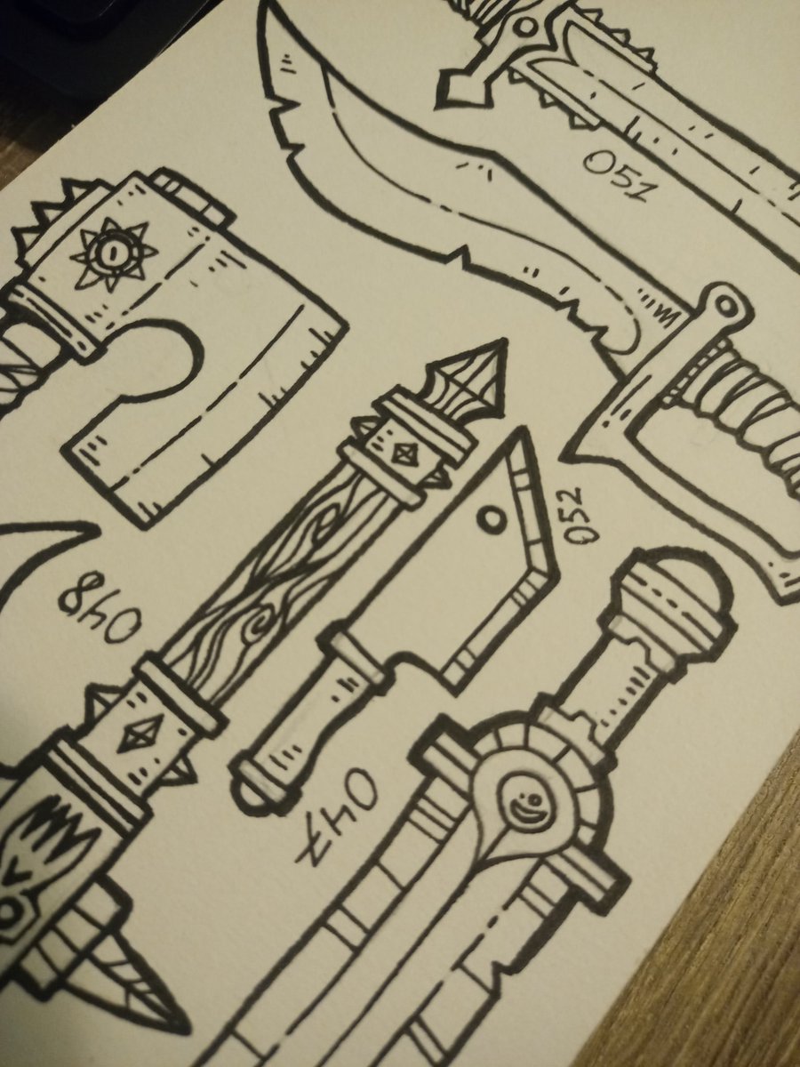 Tiny weapons day 52 #sketchbook