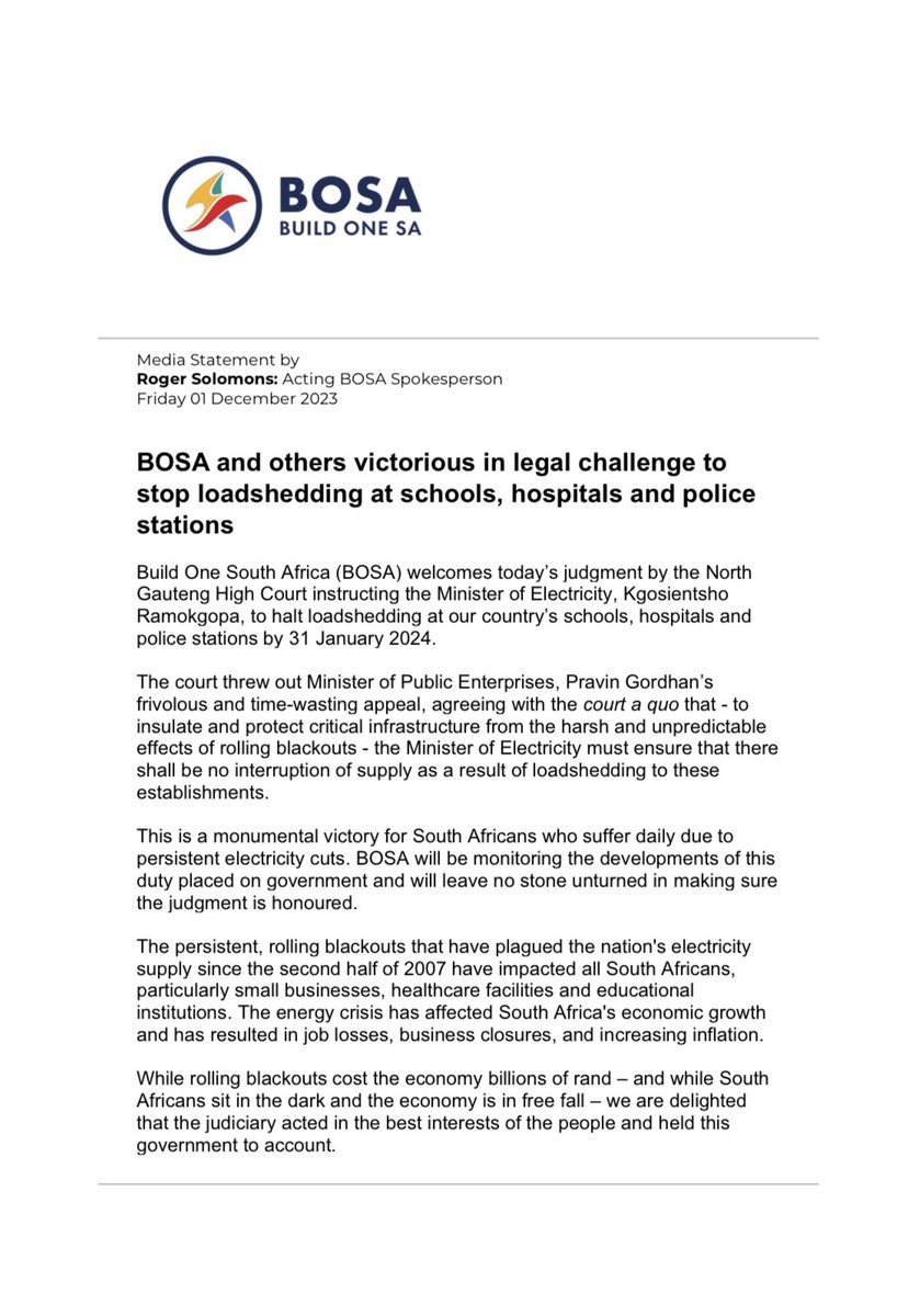 BuildOneSA's tweet photo. This is a victory for the people ! 🇿🇦 https://t.co/qSJMlQh8qU