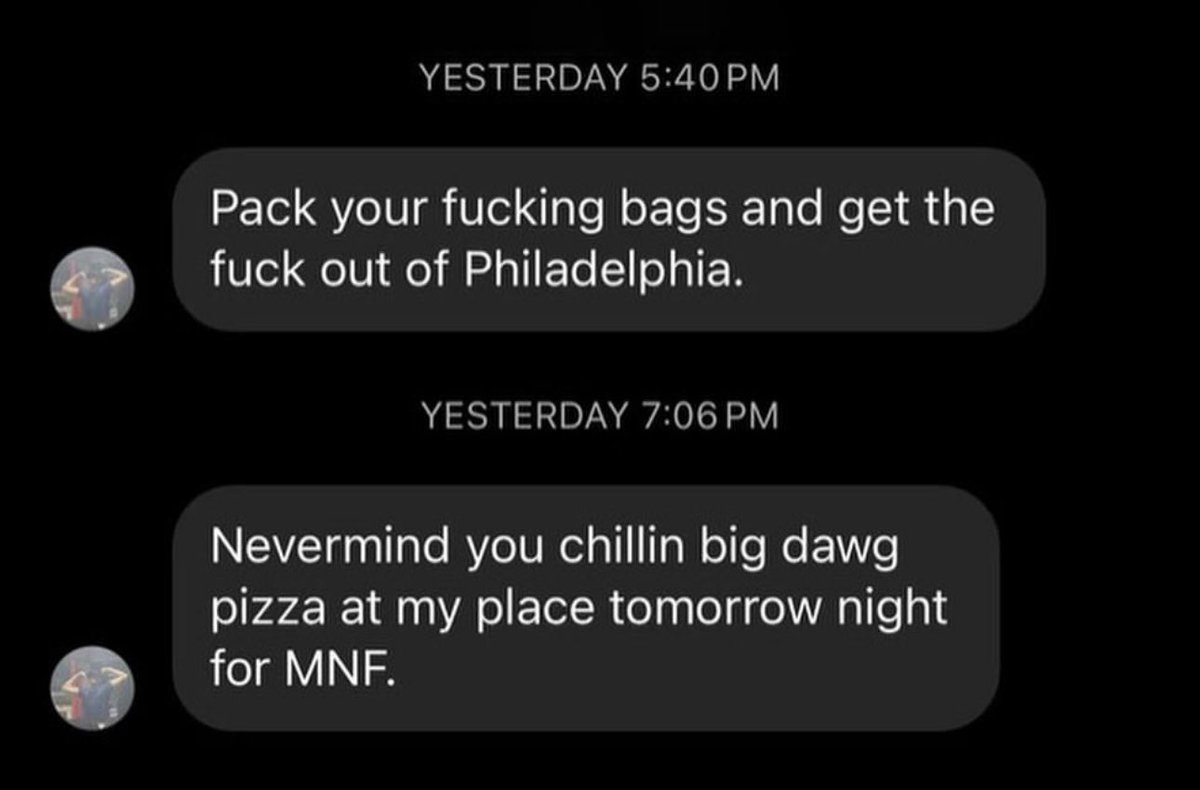 PHLEaglesNation's tweet photo. James Bradberry shared these DM’s he received from an #Eagles fan during/after the game on Sunday. 💀

(via his IG) https://t.co/86yRGB0eVz