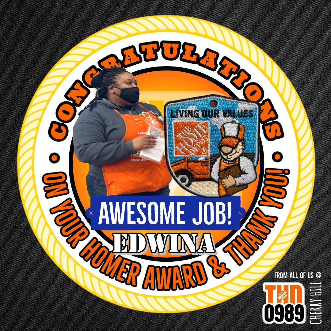 thd0989's tweet photo. Recognizing three of our own! Congratulations to Edwina, Wanda & James!
#Congratulations
#recognition
#livingourvalues
#awesomejob
#Get
#ThankYou #THD0989
#NJM233
#HomeAwards0989
@racjr77
@JohnRoberson36
@wilkie_cindy
@Lavelle_0989
@Endyguzman9
@tperez1120
@cicco87 https://t.co/ETtTSiFyXc