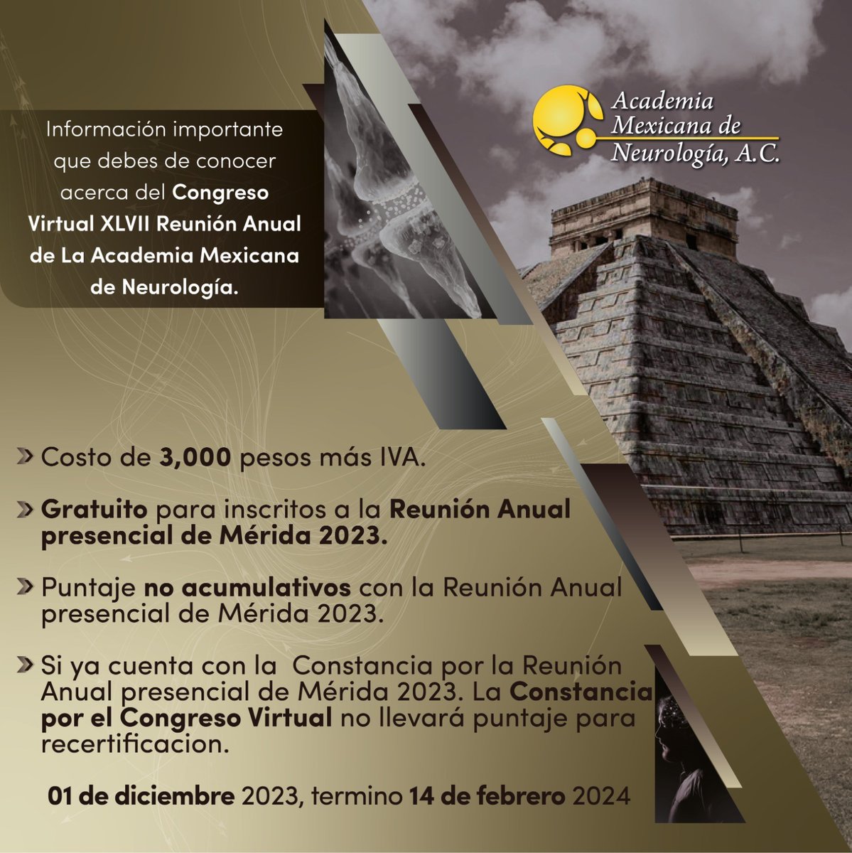 amneurologia's tweet photo. 📷Conoce más información acerca de nuestro Congreso Virtual
#soyamn #congresovirtual #amneurologia https://t.co/MVp6k6R50o