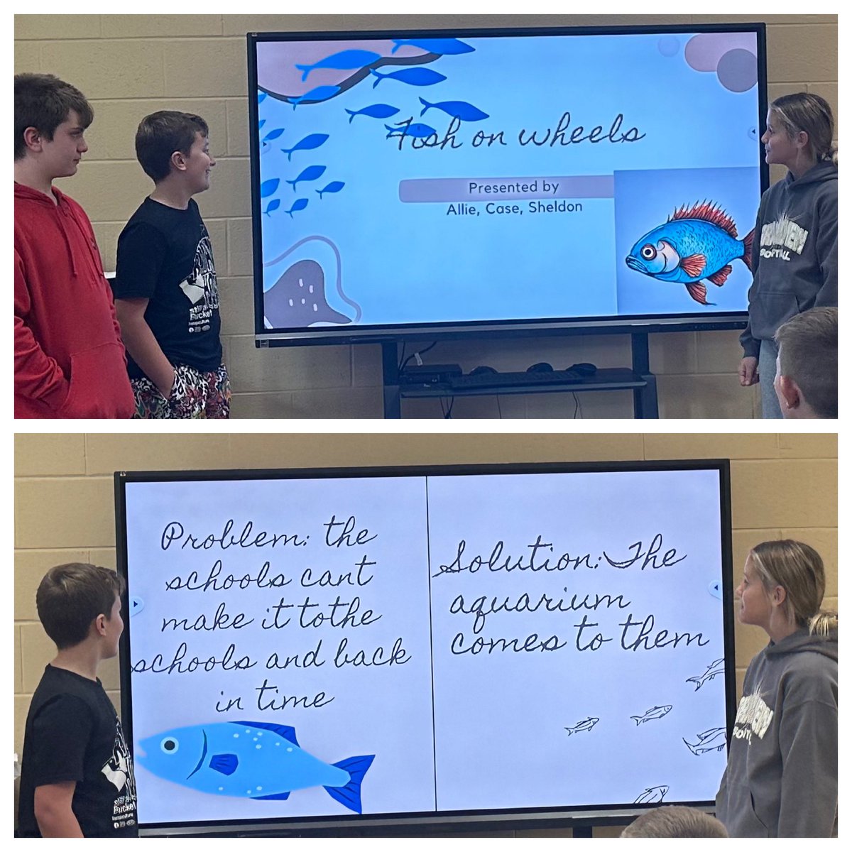 HSheltonCTE's tweet photo. 5th/6th Stem Enrichment created portable aquariums to visit schools since many can not travel to an aquarium. Thanks to our kindergarten teachers and admin for listening to their presentations today! https://t.co/Rmty9dSIrj