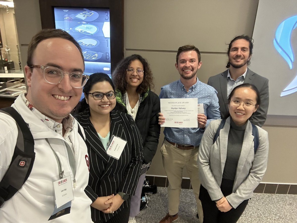 JohnRClegg's tweet photo. Exciting day for our lab. UG student Hunter Helvey won 2nd place in the End2Cancer poster competition! Research funded by @AmericanCancer. Congratulations!! @StephensonCC @OUResearch @sbme_ou @rramesh77315828 #End2Cancer https://t.co/2cNrFUjUL1