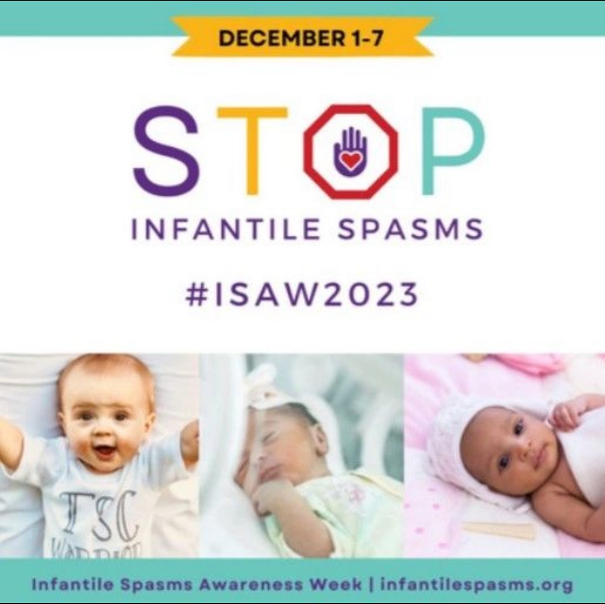 #ISAW2023 Today December 1st to December 7th is a week to raise Awareness with those with Infantile Spasms.