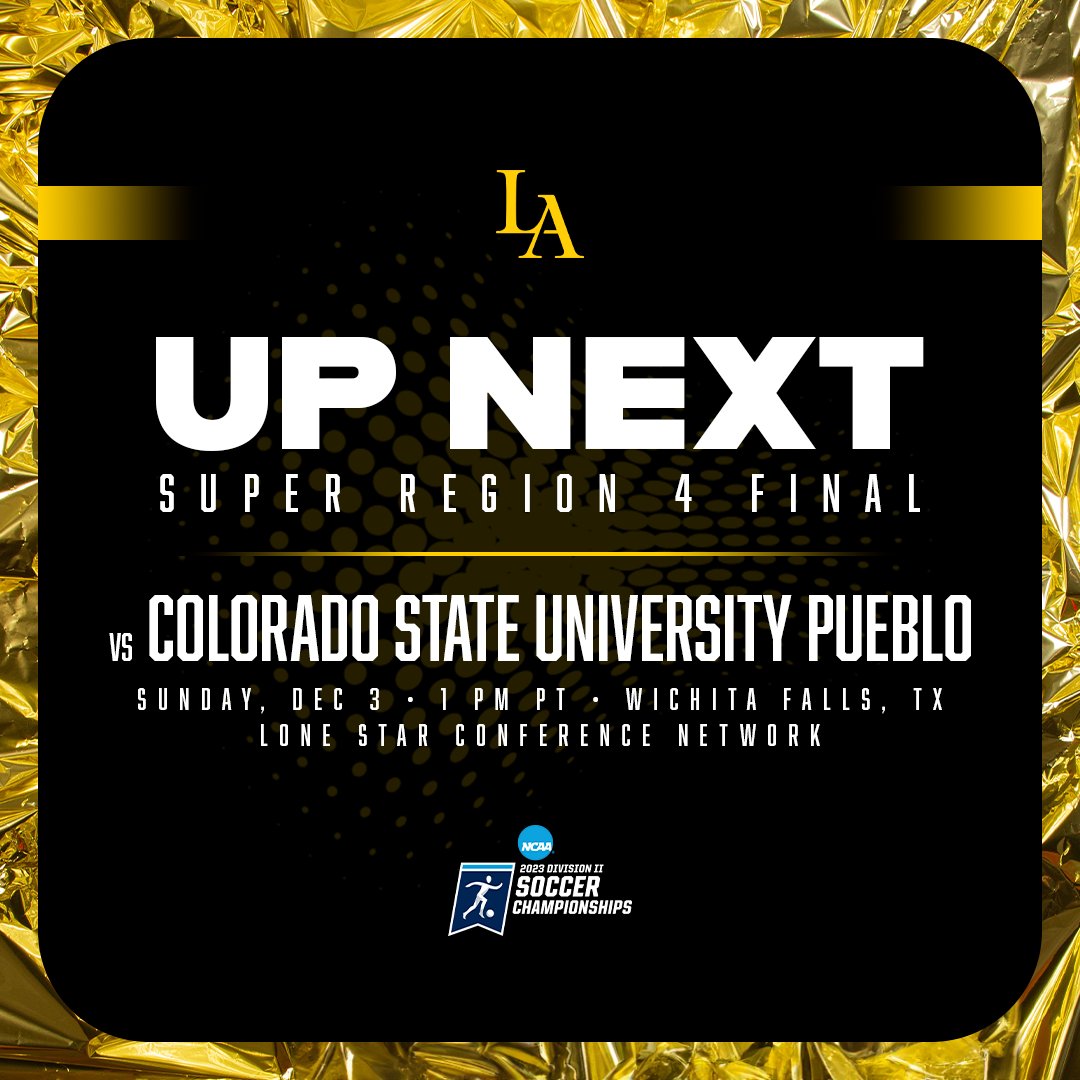 Coming for the Super Region 4 Title.

No. 2 seed #CalStateLA will face off against No. 4 seed, Colorado State University Pueblo on Sunday at 1 p.m. PST. 

#WeAreLA // #ElevateLA